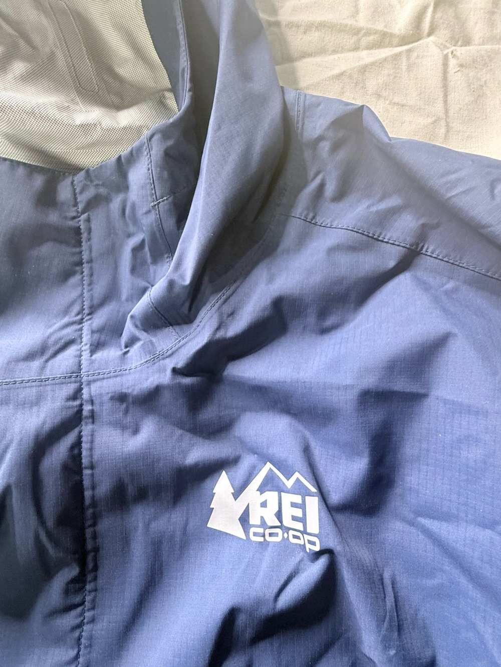 REI Co-op Men's Navy Blue Lightweight Hooded Jacket